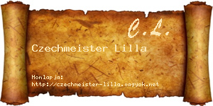 Czechmeister Lilla névjegykártya
